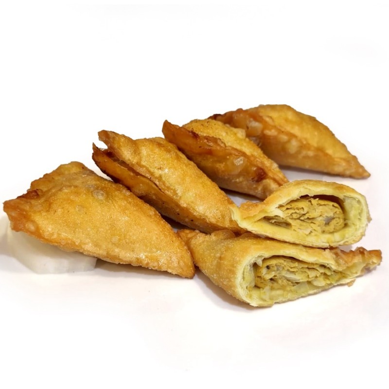 Samosa de pollo y curry