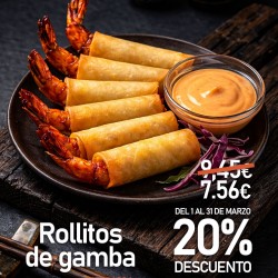 Rotllets de gamba (6 peces)