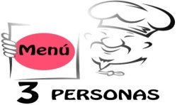 Menú per a tres persones