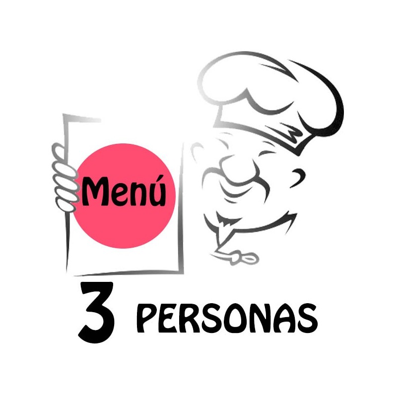 Menú tres personas