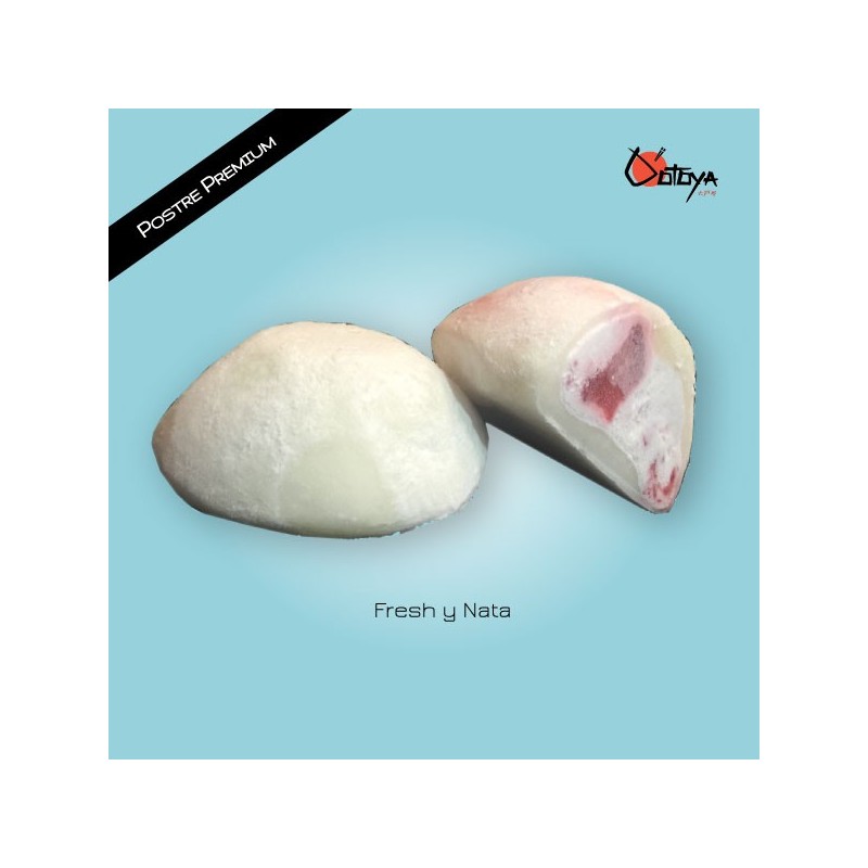Mochi premium de relleno de fresa y nata